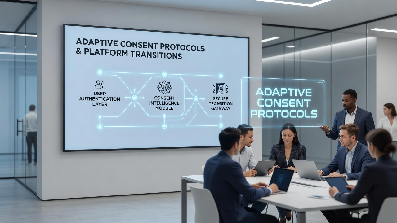 Flowchart of consent protocol adjustments integrated with Jeloswift transition timeline